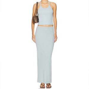 Eterne Rib Tank Top and Emma Skirt in Dusty Blue